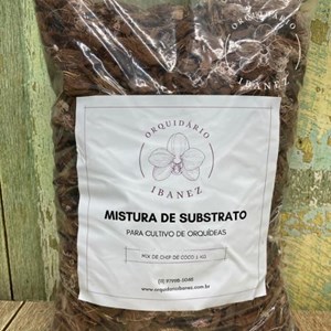 Substrato Mix chip de coco ( Orquidario Ibanez ) 1 kg