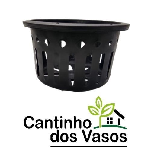 Vaso de Plástico Redondo Grande p/ Orquídeas Vandas