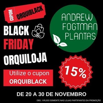 ANDREW FOGTMAN - FLORES DE CREA - Utilize o cupom ORQUIBLACK na hora de finalizar a compra para obter o desconto! Corre que é só até dia 30 de Novembro!