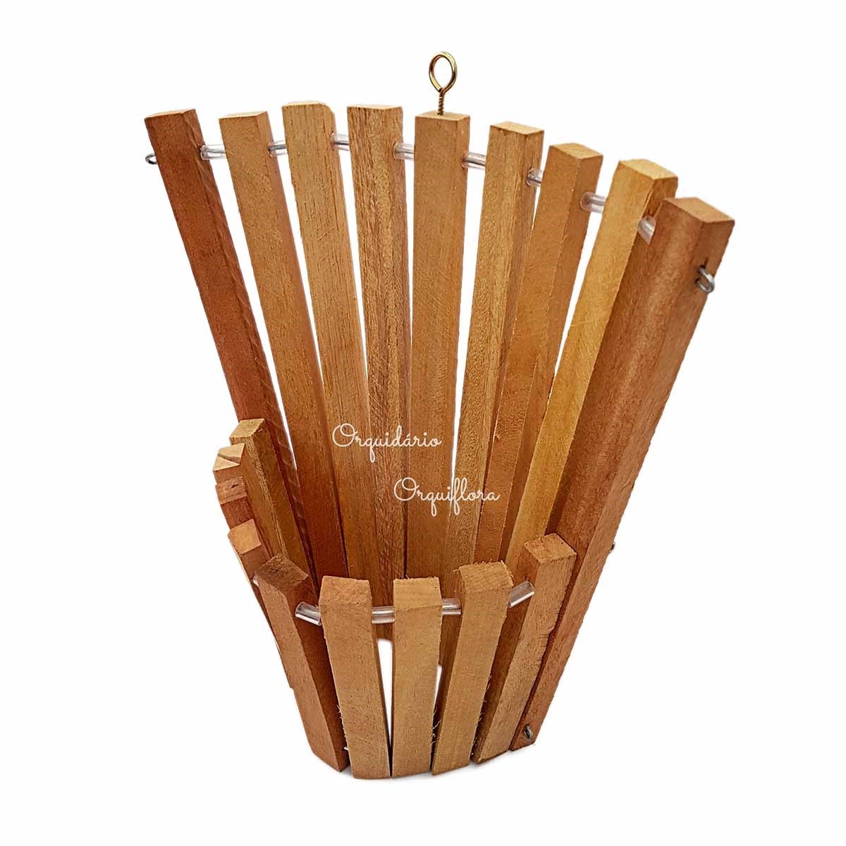 KIT 4 Cachepô de Madeira Cônico Tamanho G Para Plantas