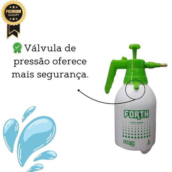 Pulverizador Forth Manual 2 Litros Compressão Alta Pressão