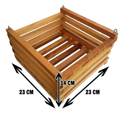 Cachepô De Madeira - Quadrado - Para Plantas E Orquídeas