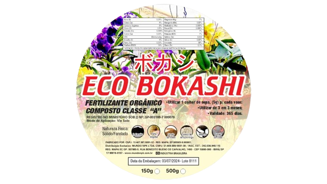 Adubo Orgânico ECO Bokashi Farelado 500g