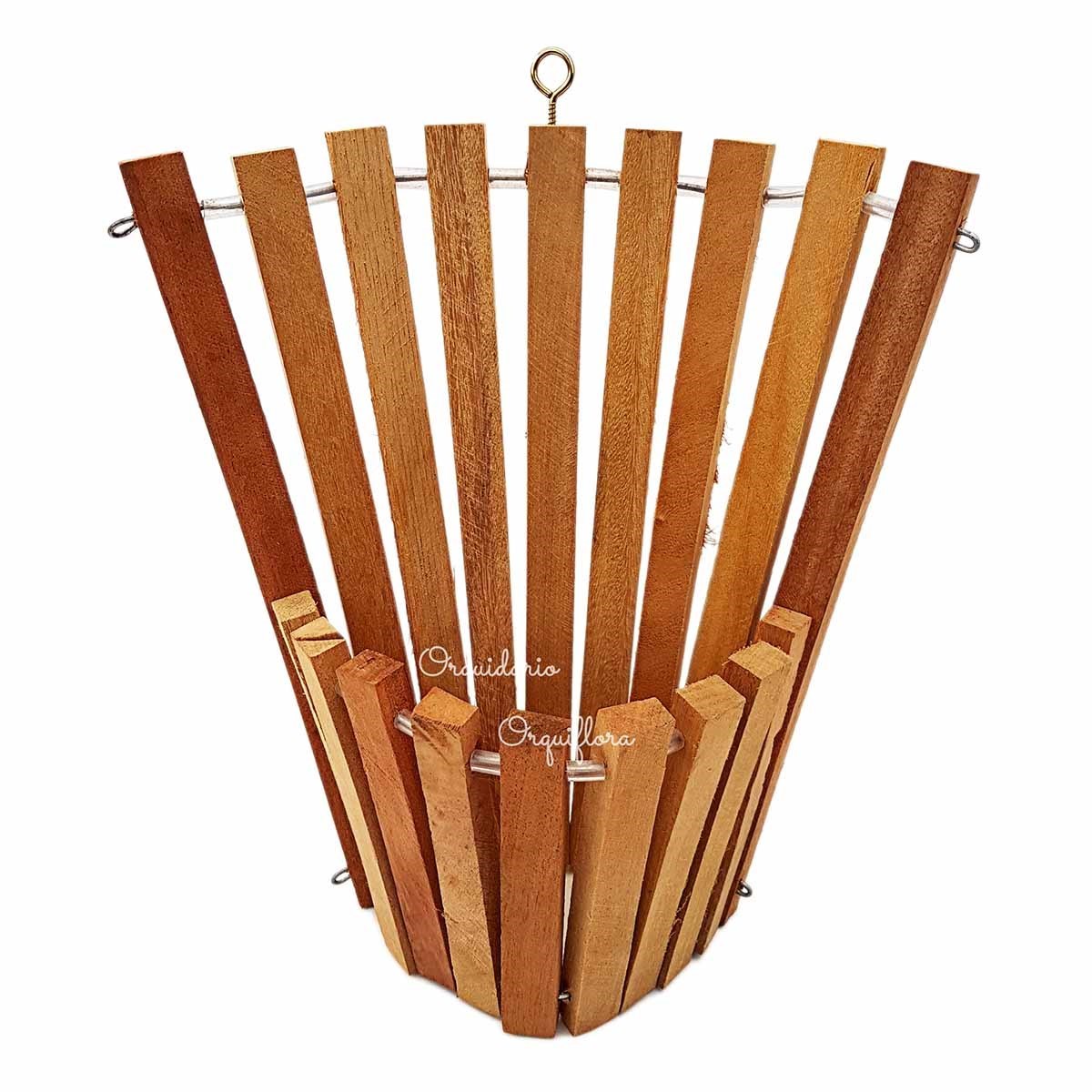 KIT 4 Cachepô de Madeira Cônico Tamanho G Para Plantas