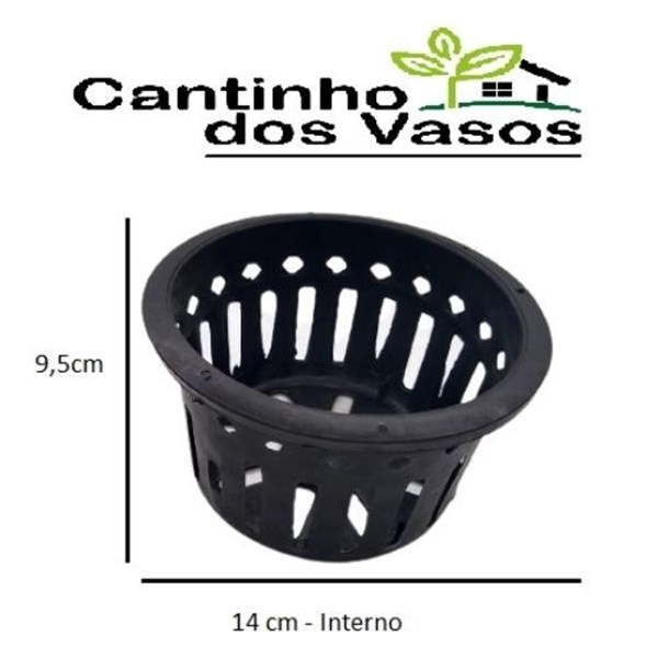 Vaso de Plástico Redondo Grande p/ Orquídeas Vandas